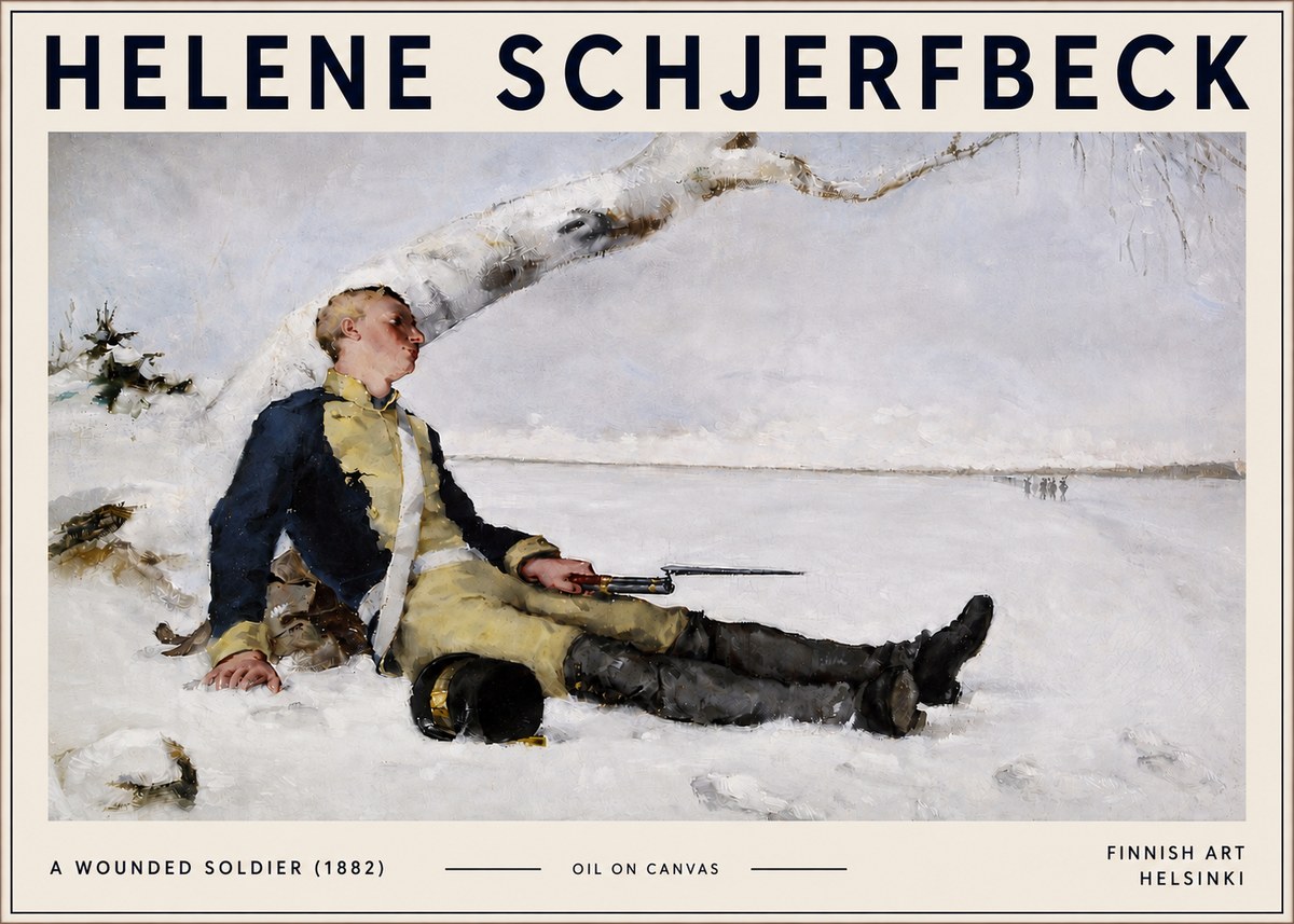 Helene Schjerfbeck A Wounded Soldier (1882) No6 - Poszter
