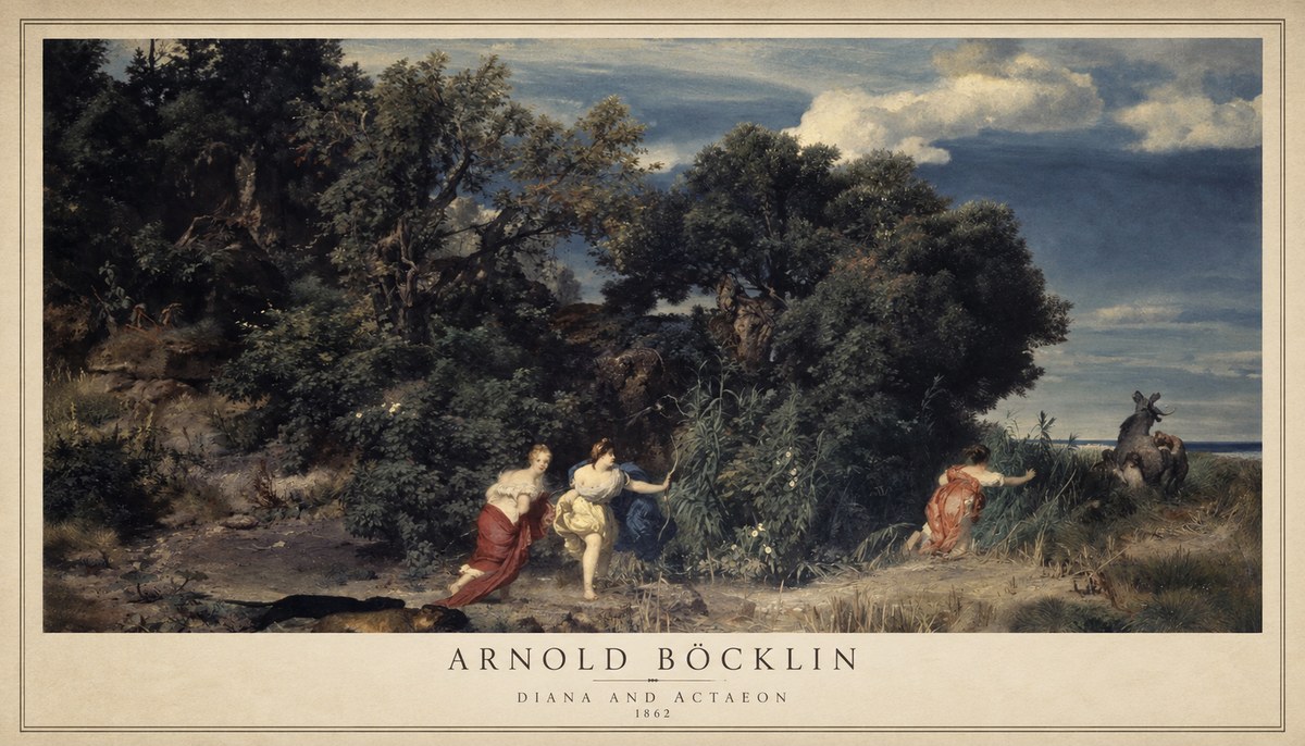 Arnold Böcklin Dianas Jagd No3 - Poszter