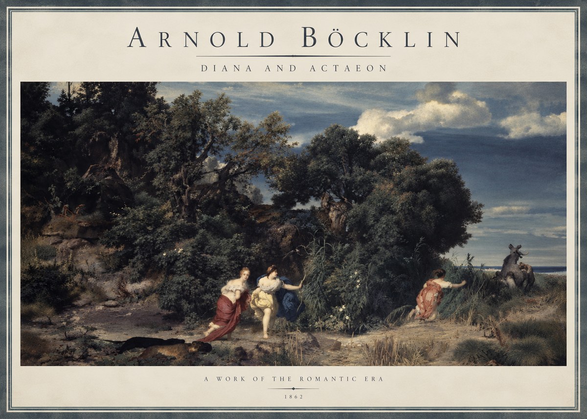 Arnold Böcklin Dianas Jagd No6 - Poszter