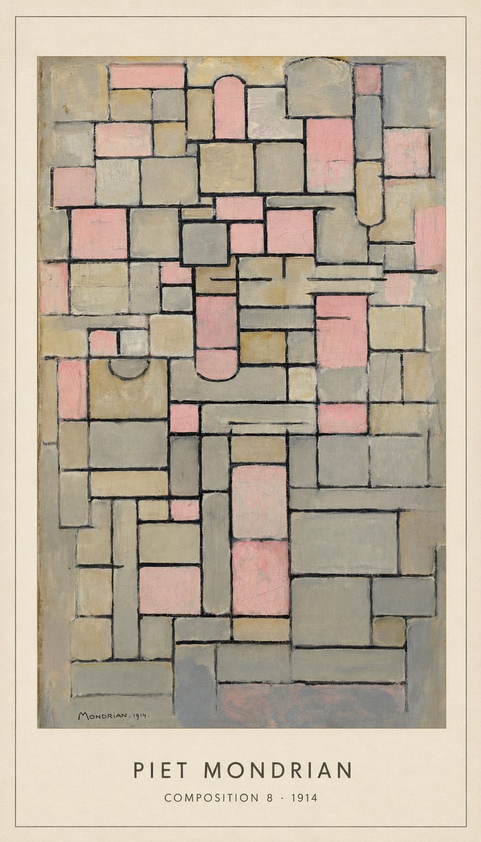 Piet Mondrian Composition 8 No4 - Poszter