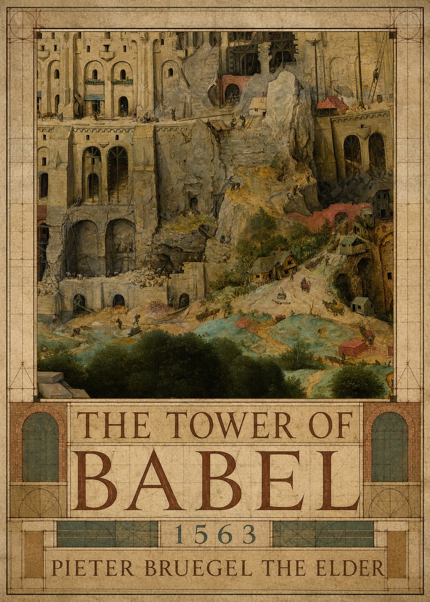Pieter Bruegel The Tower of Babel XVII No2 - Poszter