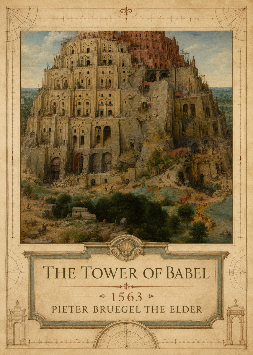 Pieter Bruegel The Tower of Babel XVII No3 - Poszter