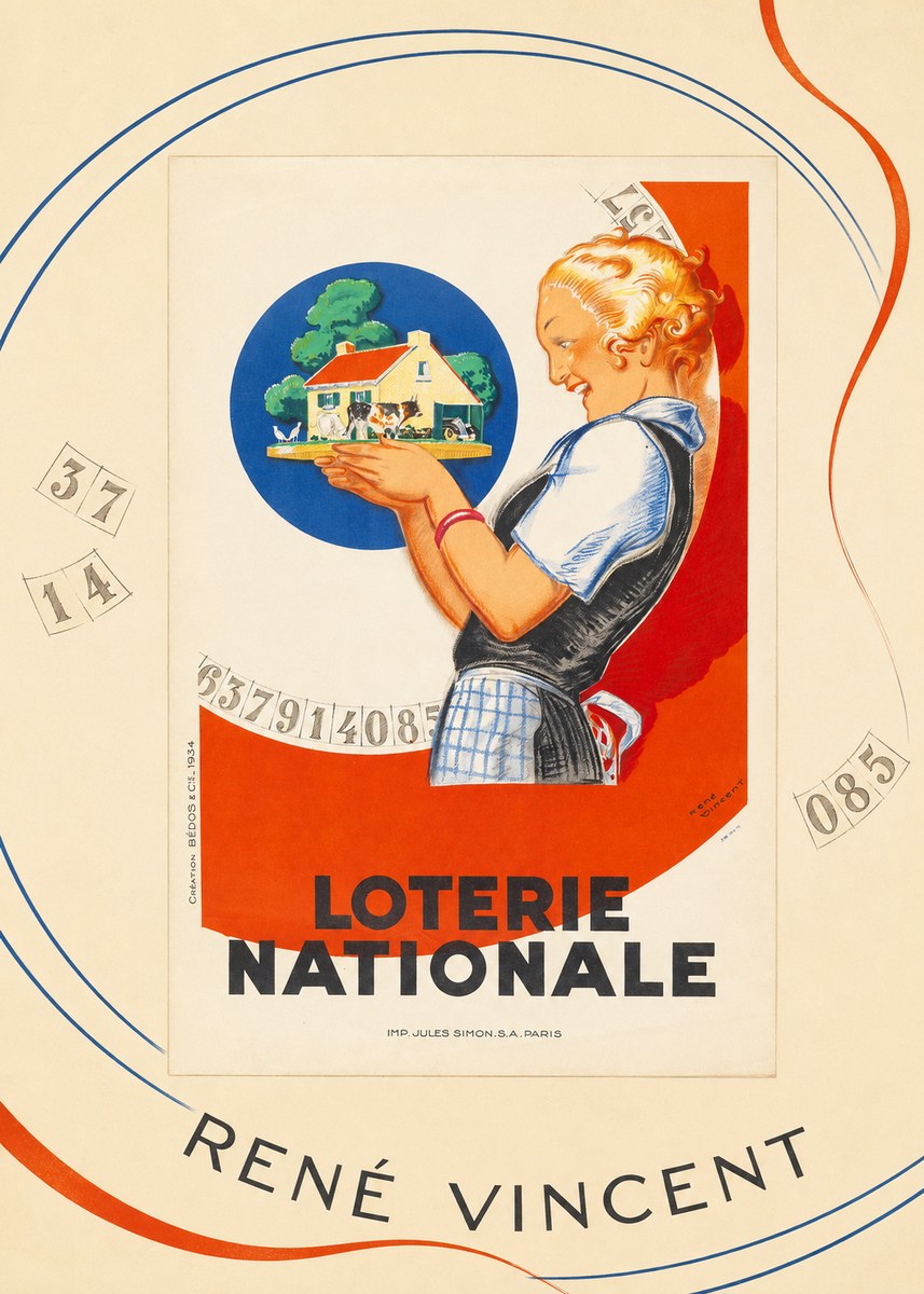 René Vincent Lotterie Nationale No5 - Poszter