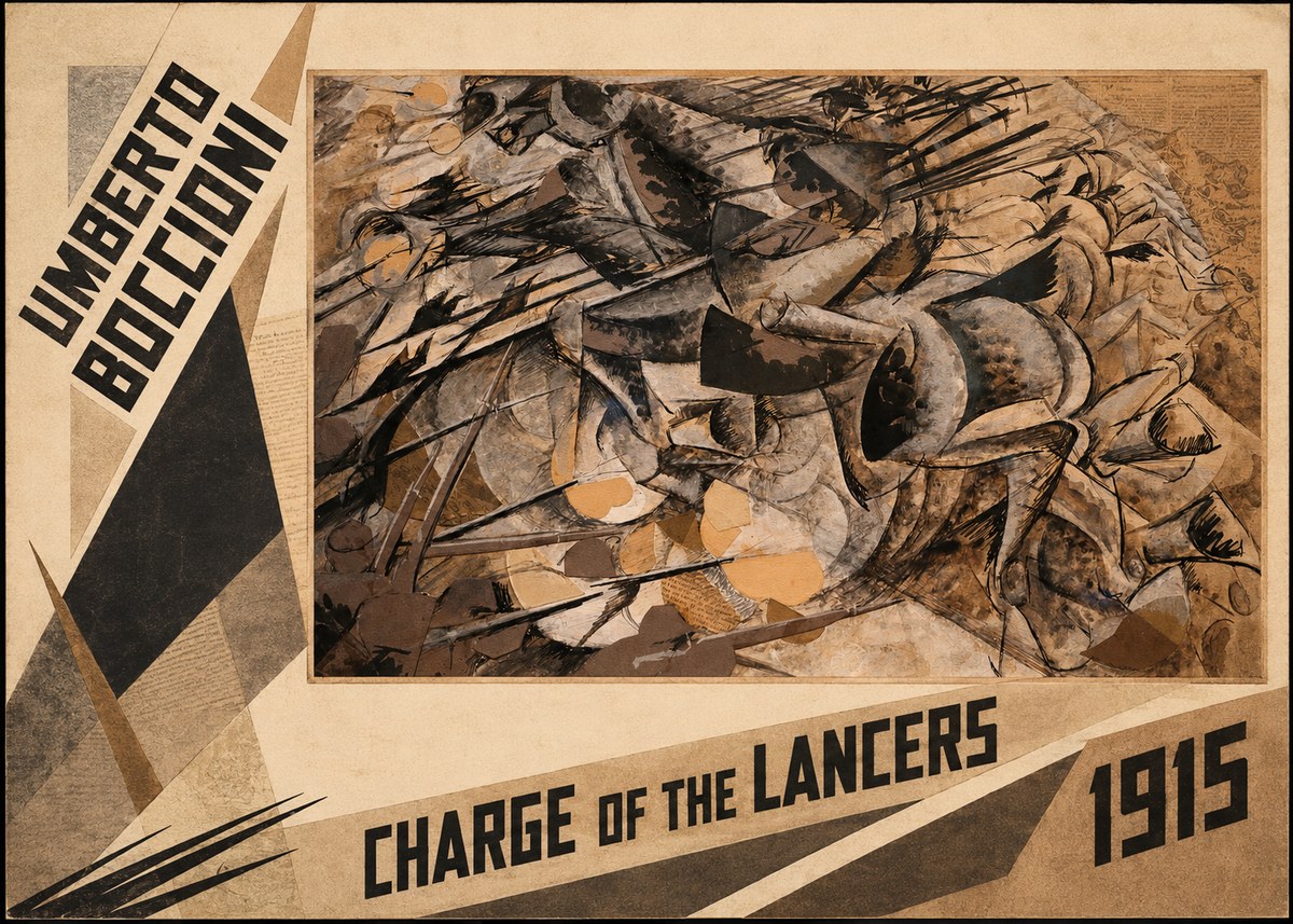 Umberto Boccioni Charge of the Lancers No2 - Poszter
