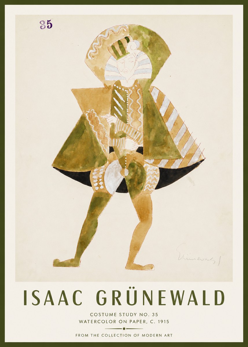 Isaac Grünewald Costume Study No. 35 No1 - Poszter