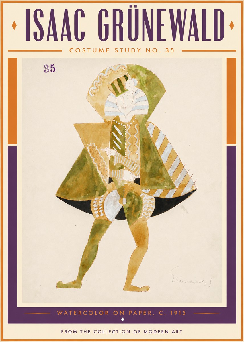 Isaac Grünewald Costume Study No. 35 No2 - Poszter