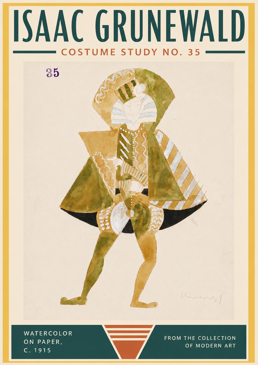 Isaac Grünewald Costume Study No. 35 No5 - Poszter
