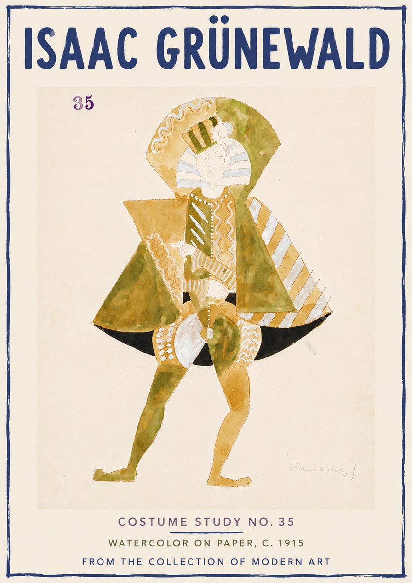 Isaac Grünewald Costume Study No. 35 No6 - Poszter