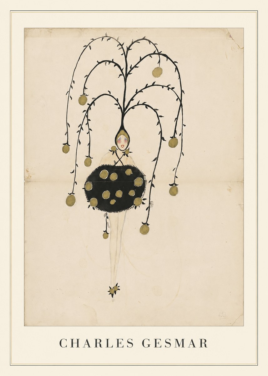 Charles Gesmar Figure with Hanging Orbs No4 - Poszter
