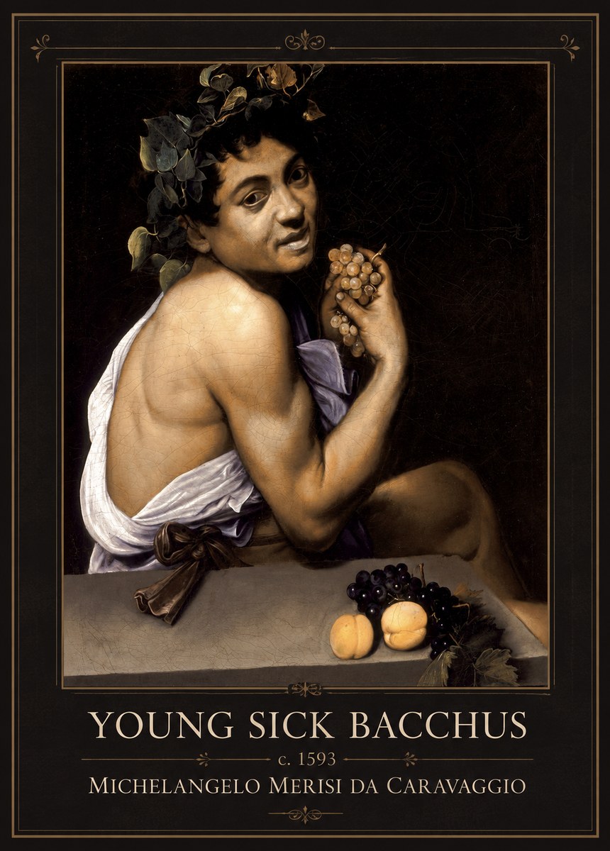 Michelangelo Merisi da Caravaggio Young Sick Bacchus No1 - Poszter