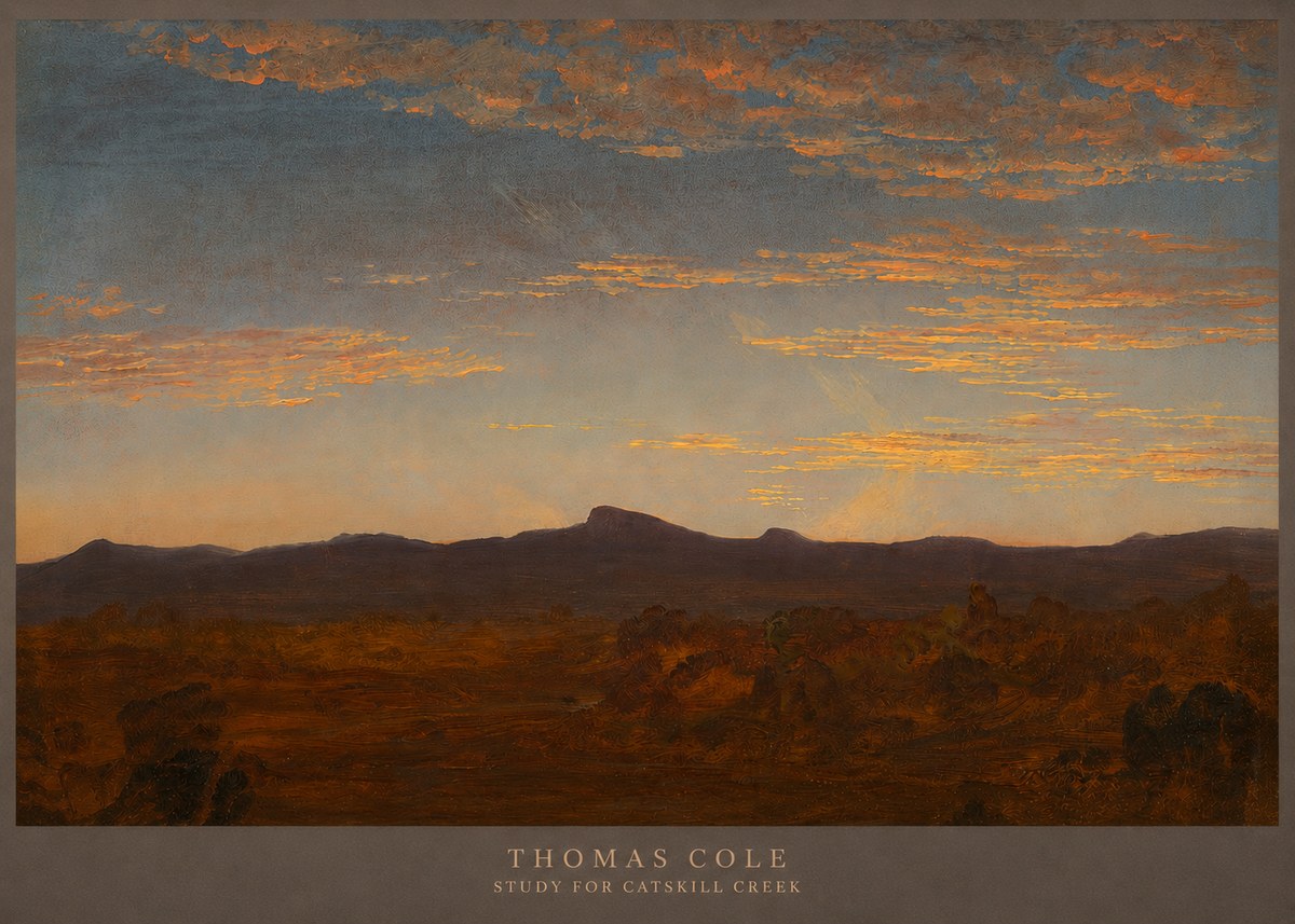 Thomas Cole Study for Catskill Creek II No5 - Poszter