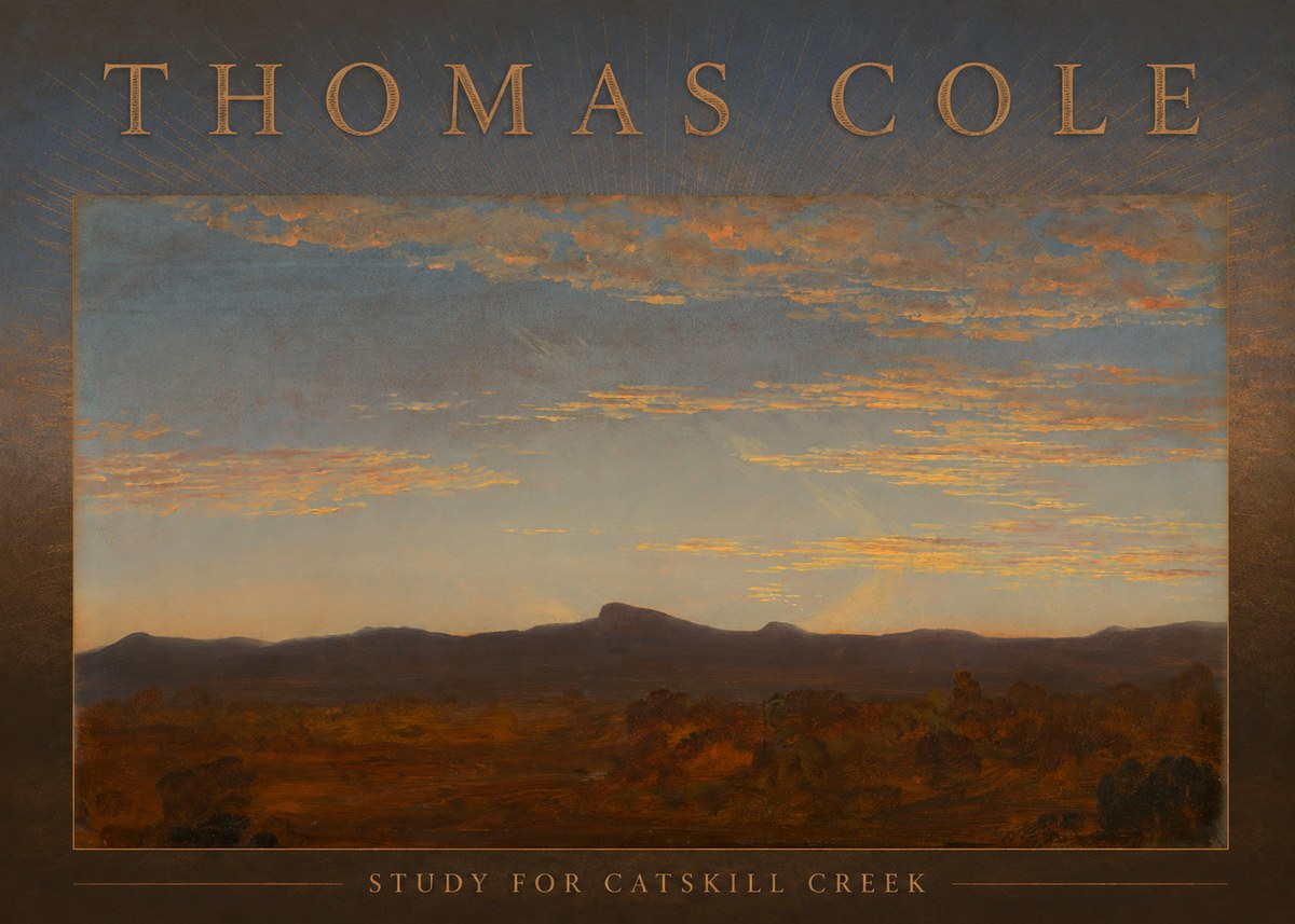 Thomas Cole Study for Catskill Creek II No6 - Poszter