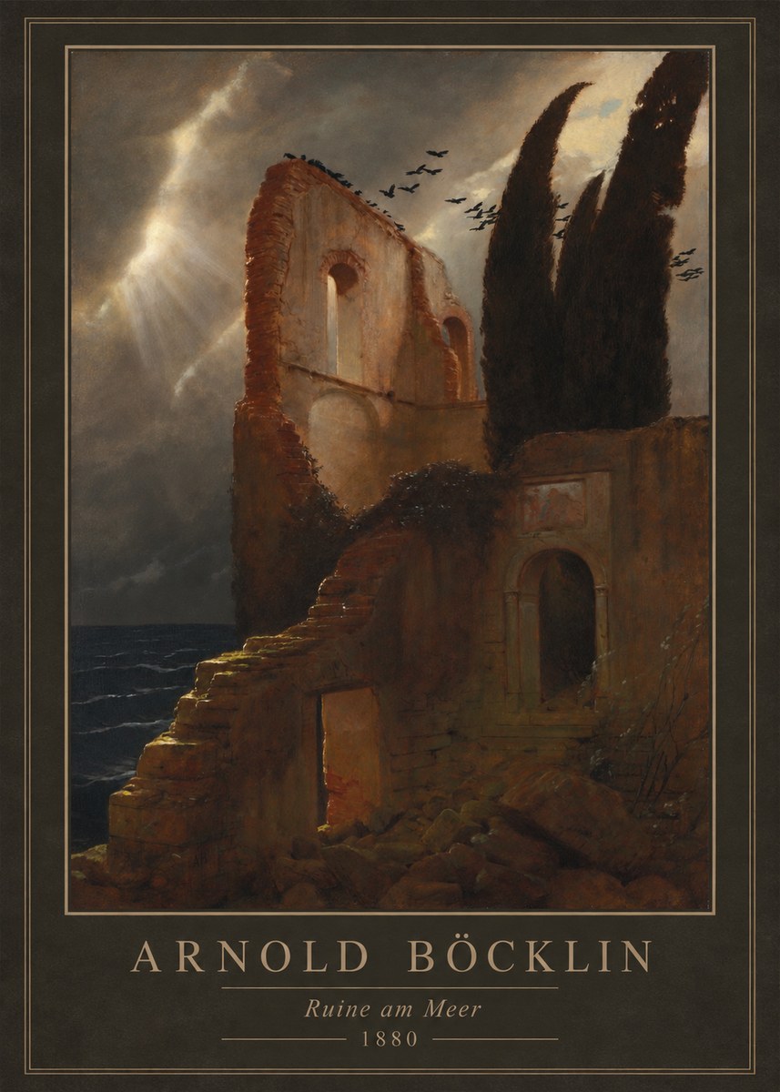 Arnold Böcklin Ruine Am Meer II No1 - Poszter