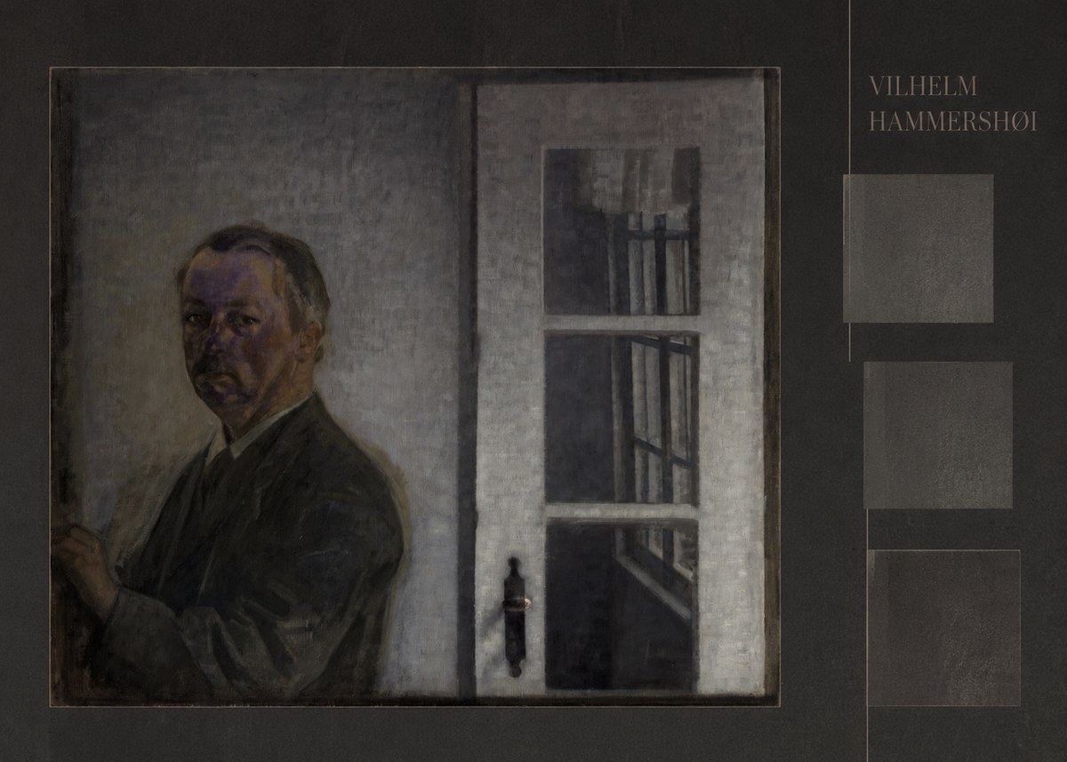 Vilhelm Hammershøi Self-portrait II No6 - Poszter