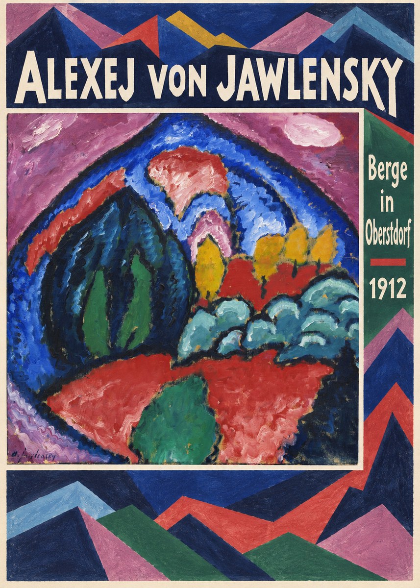 Alexej von Jawlensky Berge in Oberstdorf No2 - Poszter