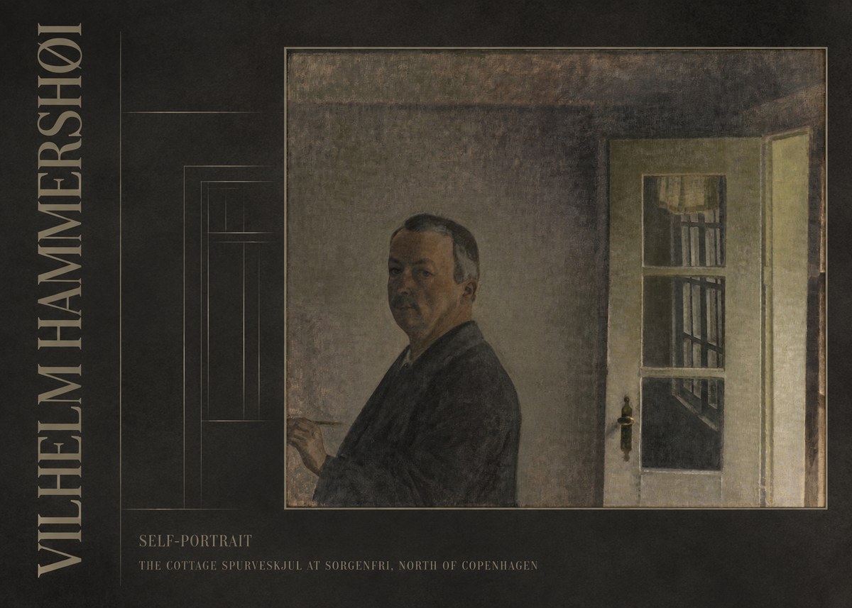 Vilhelm Hammershøi Self-portrait. the Cottage Spurveskjul at Sorgenfri, North of Copenhagen No3 - Poszter