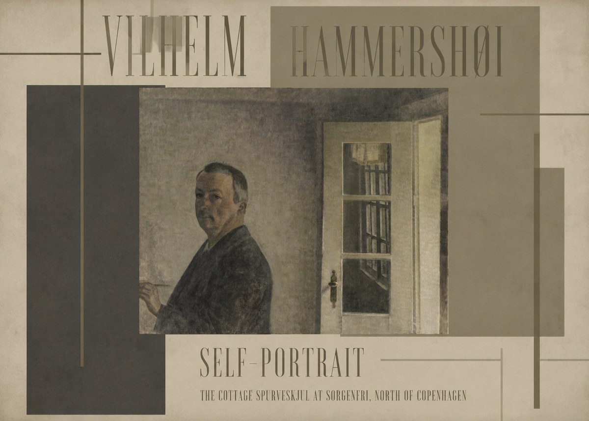 Vilhelm Hammershøi Self-portrait. the Cottage Spurveskjul at Sorgenfri, North of Copenhagen No5 - Poszter