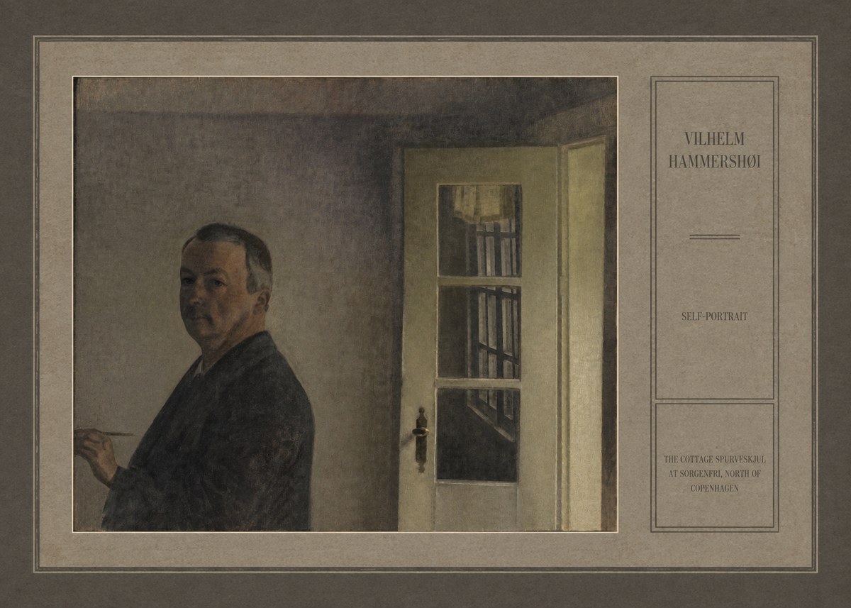 Vilhelm Hammershøi Self-portrait. the Cottage Spurveskjul at Sorgenfri, North of Copenhagen No6 - Poszter