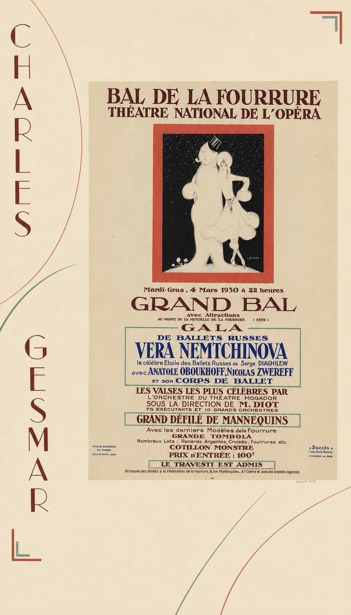 Charles Gesmar Bal De La Fourrure III No5 - Poszter
