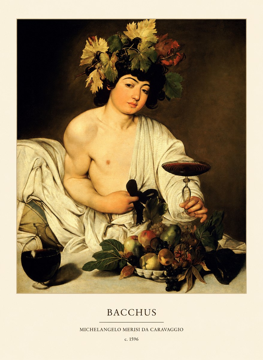 Michelangelo Merisi da Caravaggio Bacchus III No6 - Poszter