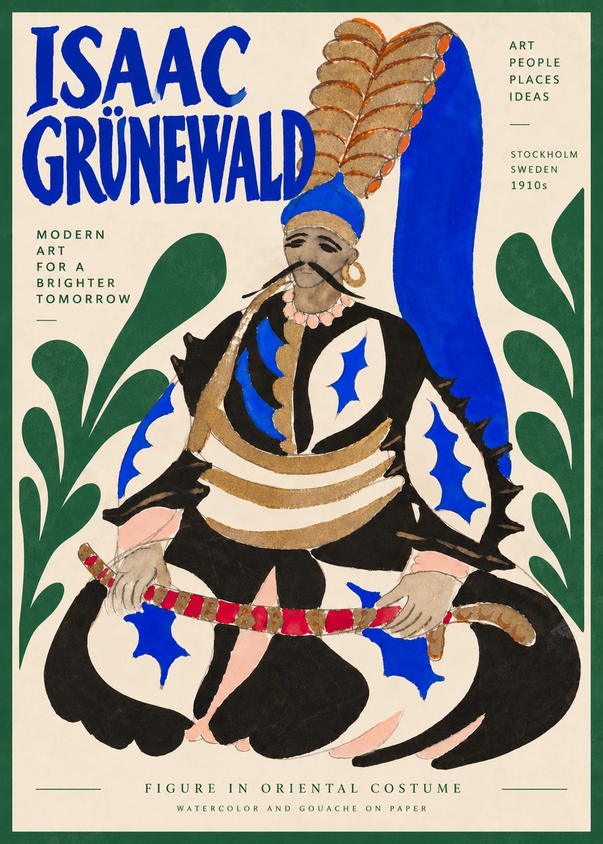 Isaac Grünewald Figure in Oriental Costume No4 - Poszter