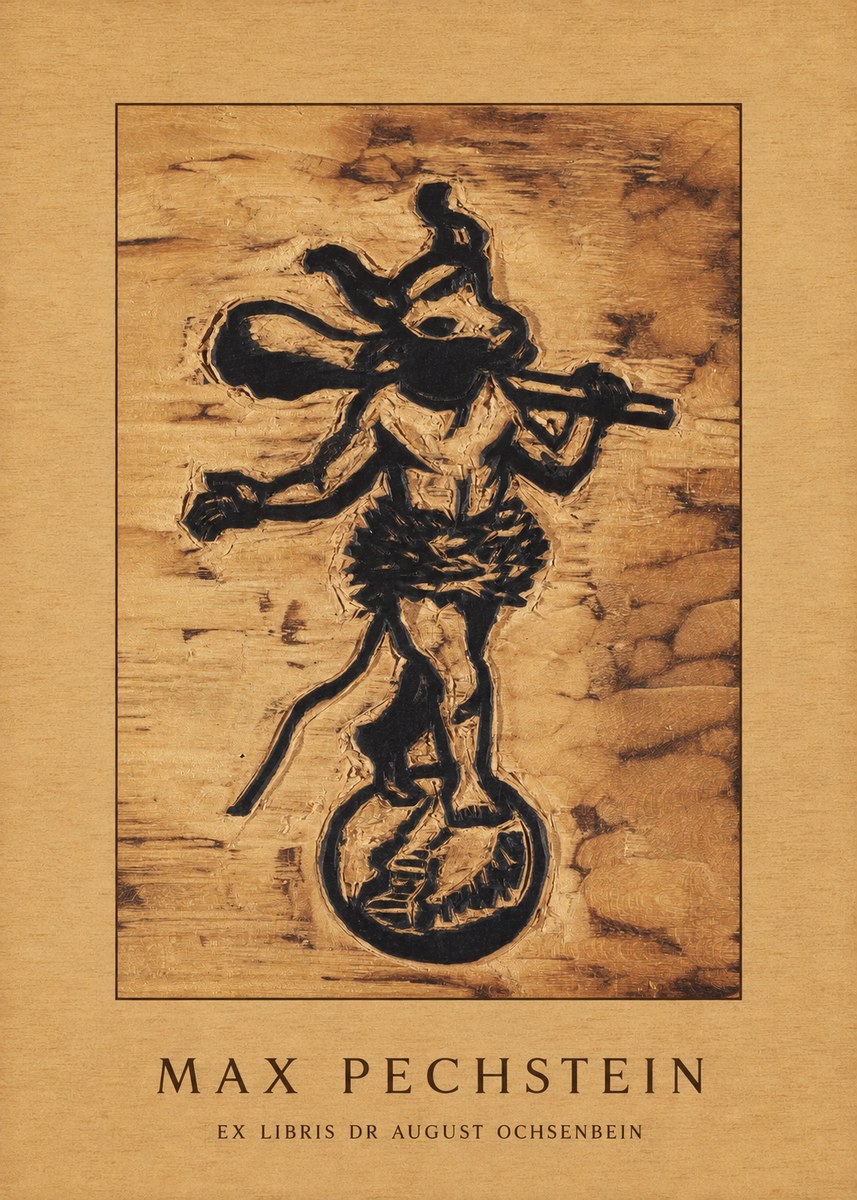 Max Pechstein Ex Libris Dr August Ochsenbein No4 - Poszter