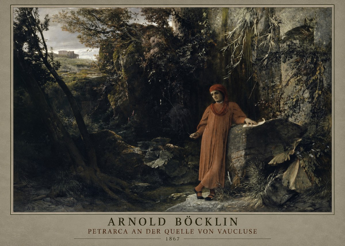 Arnold Böcklin Petrarca an Der Quelle Von Vaucluse No1 - Poszter