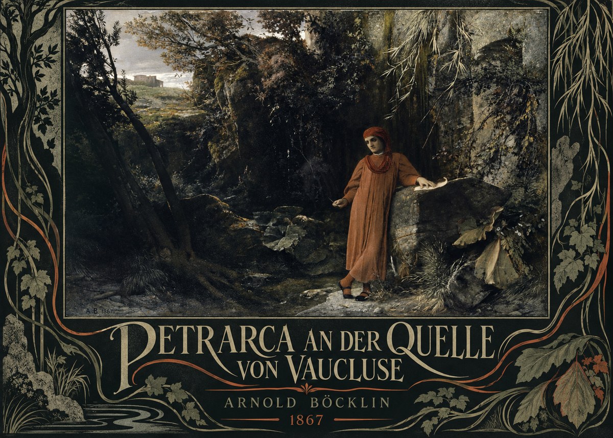 Arnold Böcklin Petrarca an Der Quelle Von Vaucluse No5 - Poszter