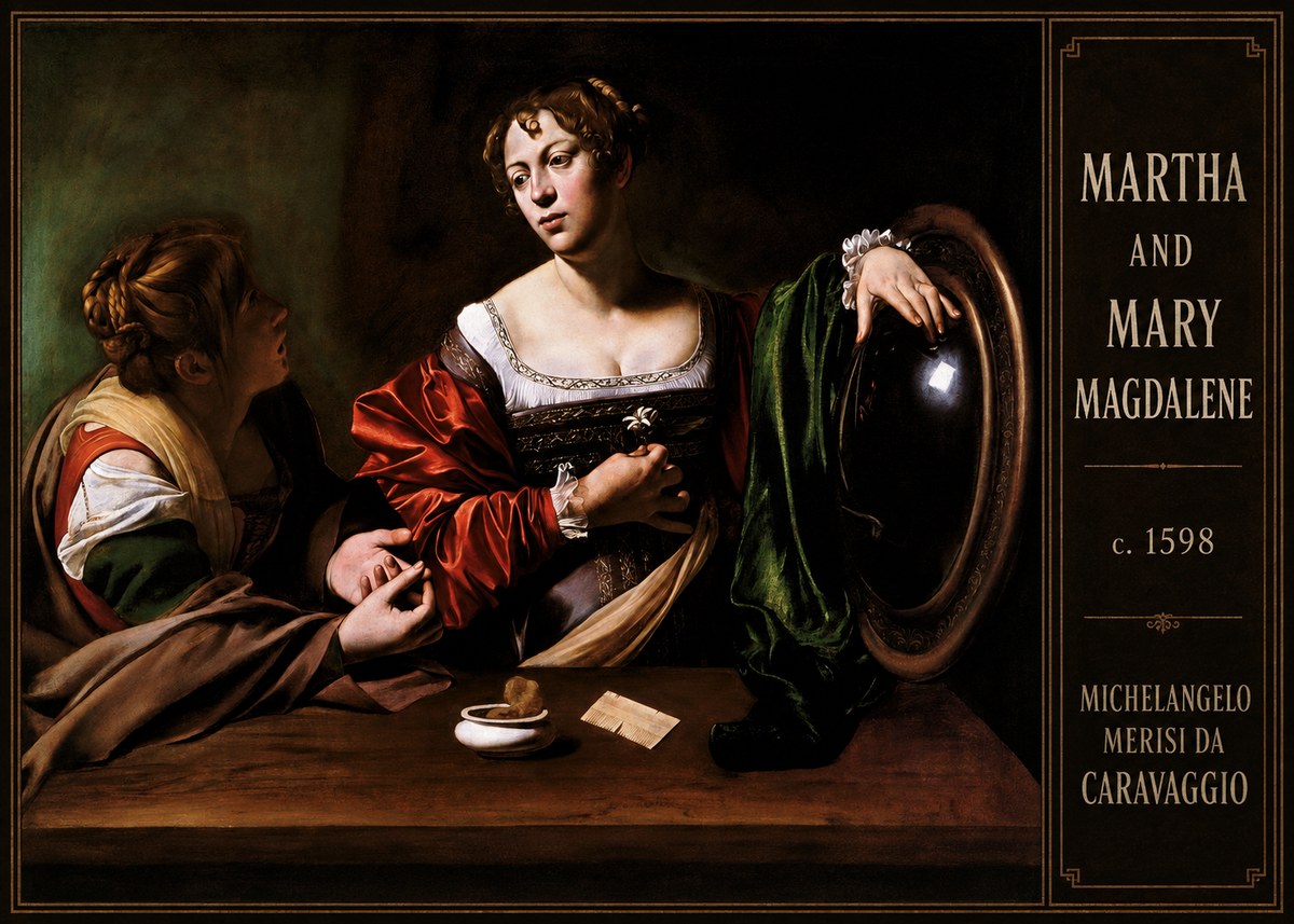 Michelangelo Merisi da Caravaggio Martha and Mary Magdalene No3 - Poszter