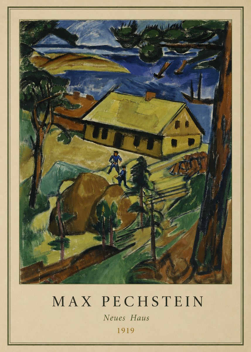 Max Pechstein Neues Haus No3 - Poszter