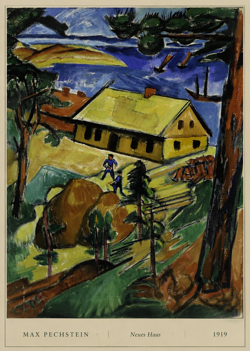 Max Pechstein Neues Haus No6 - Poszter