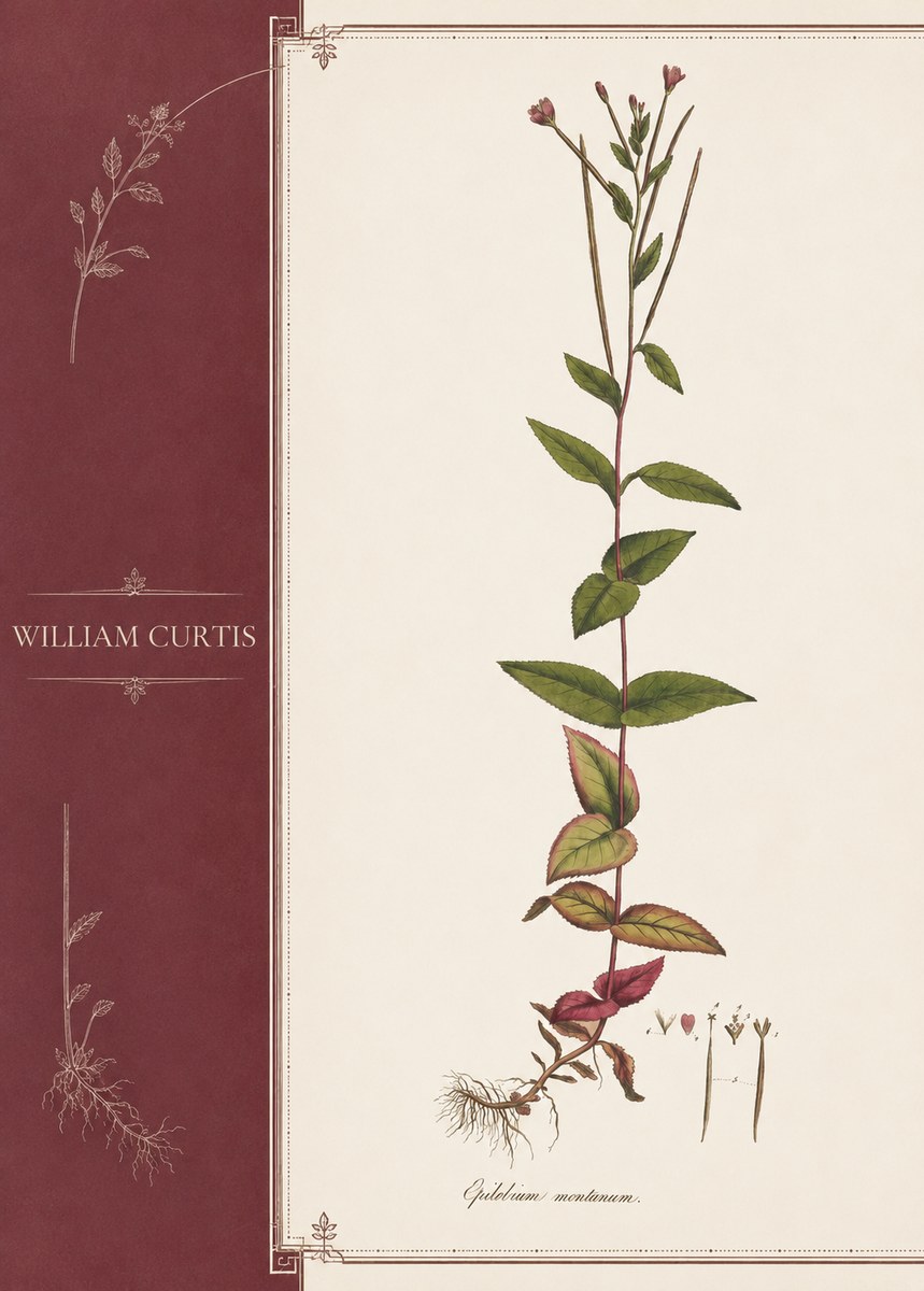William Curtis Epilobium Montanum. No3 - Poszter