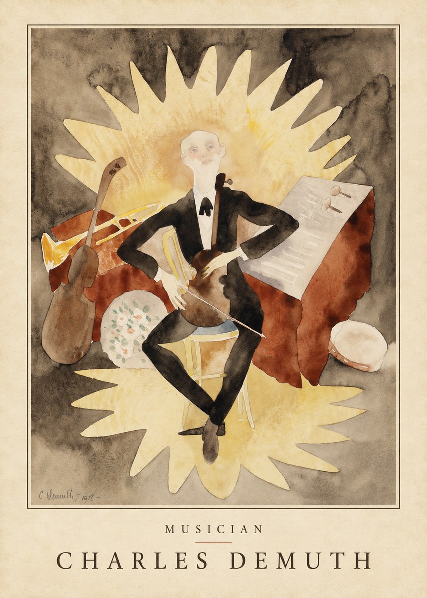 Charles Demuth Musician No4 - Poszter