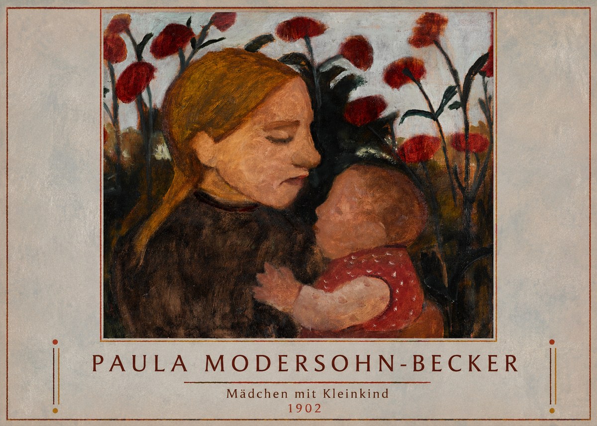 Paula Modersohn-Becker Mädchen Mit Kleinkind II No1 - Poszter