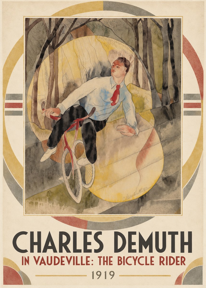Charles Demuth In Vaudeville: the Bicycle Rider No1 - Poszter