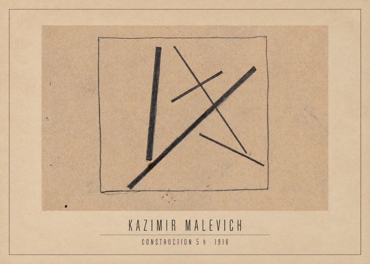 Kazimir Malevich Construction 5 H No3 - Poszter