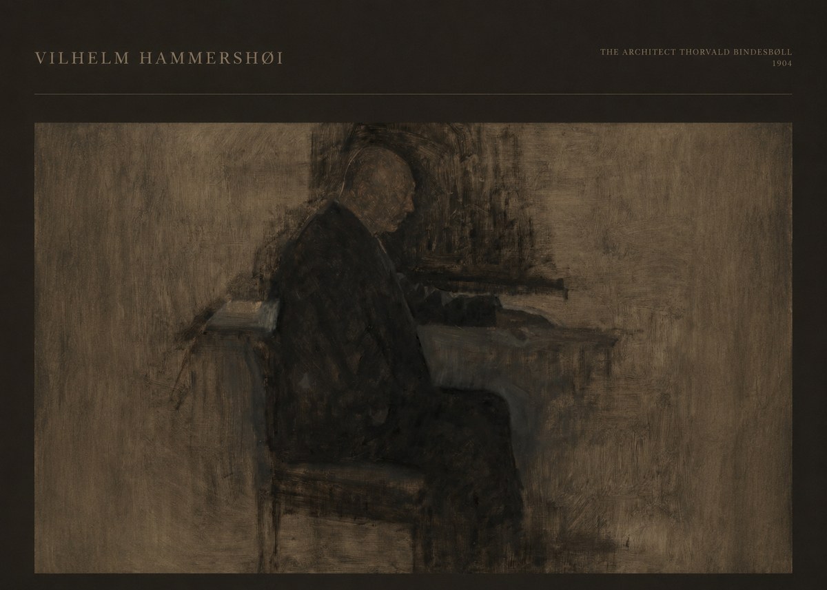 Vilhelm Hammershøi The Architect Thorvald Bindesbøll No4 - Poszter