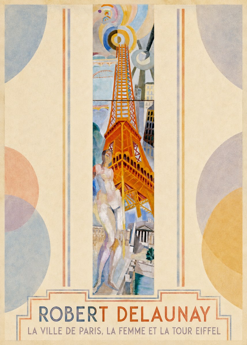 Robert Delaunay La Ville De Paris, La Femme Et La Tour Eiffel No2 - Poszter