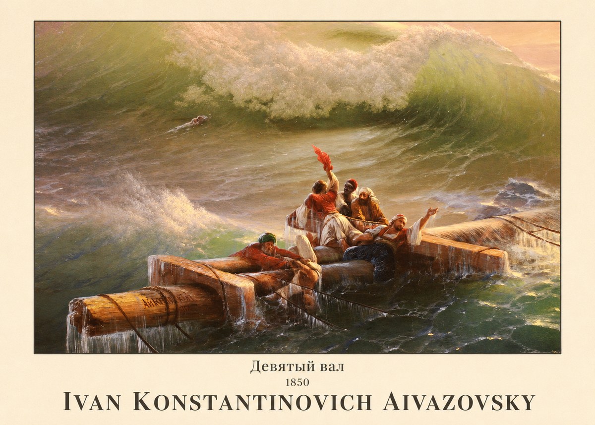 Ivan Konstantinovich Aivazovsky Девятый Вал No1 - Poszter