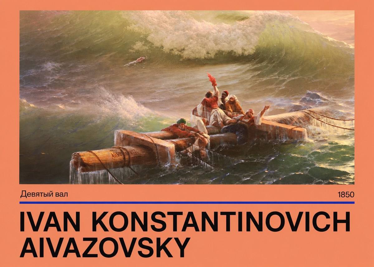 Ivan Konstantinovich Aivazovsky Девятый Вал No4 - Poszter
