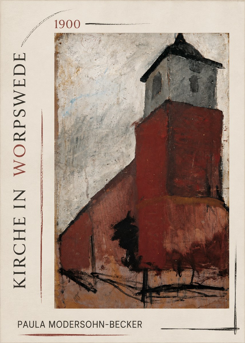 Paula Modersohn-Becker Kirche in Worpswede No1 - Poszter