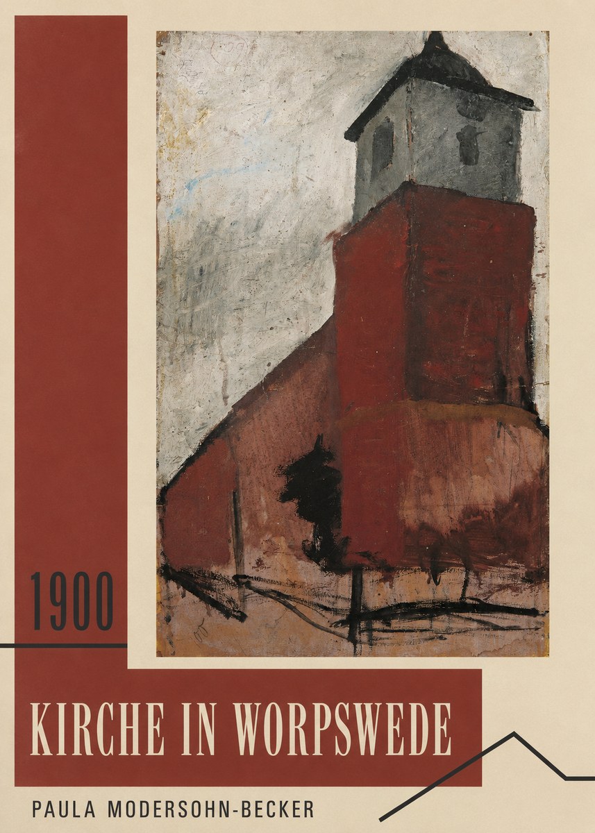 Paula Modersohn-Becker Kirche in Worpswede No2 - Poszter