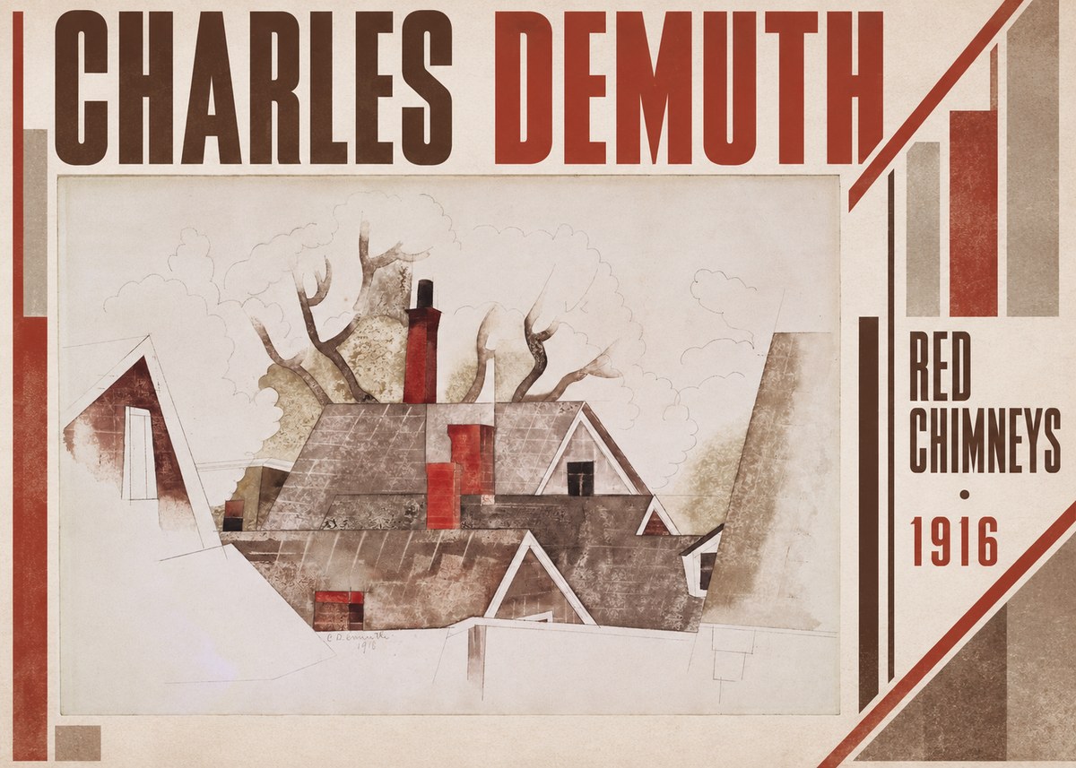 Charles Demuth Red Chimneys No4 - Poszter