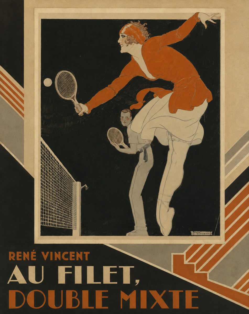 René Vincent Au Filet, Double Mixte No2 - Poszter