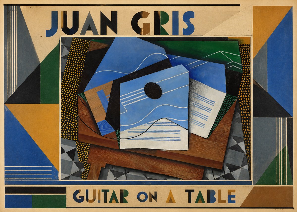 Juan Gris Guitar on a Table No1 - Poszter