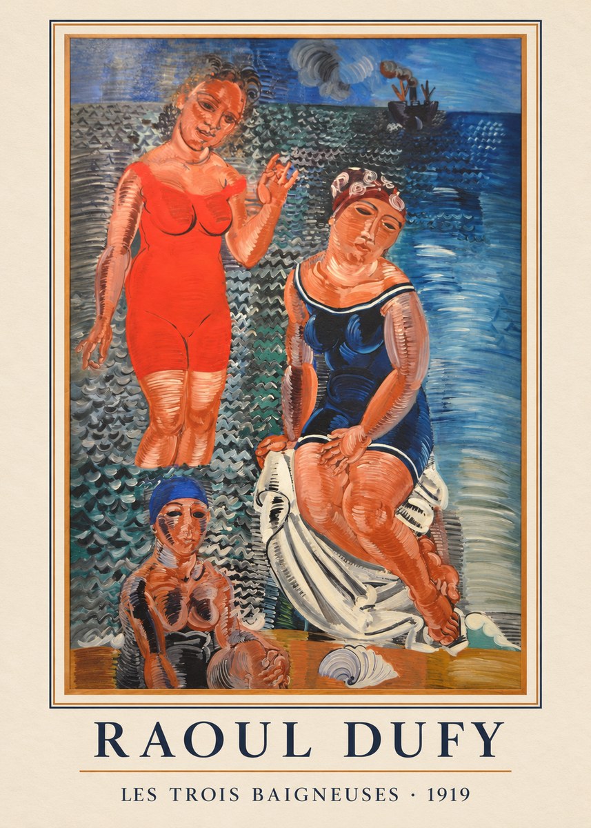 Raoul Dufy Les Trois Baigneuses No3 - Poszter