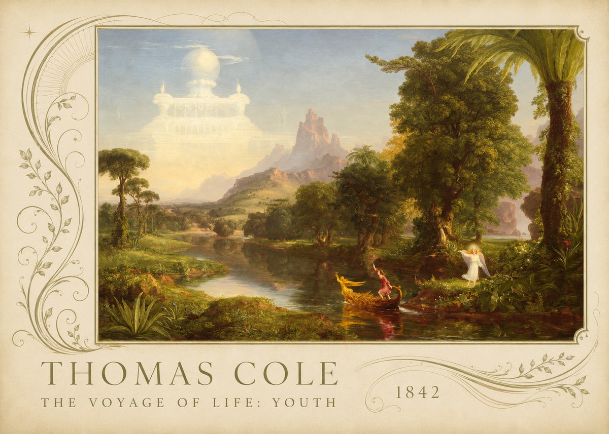 Thomas Cole The Voyage of Life: Youth III No2 - Poszter