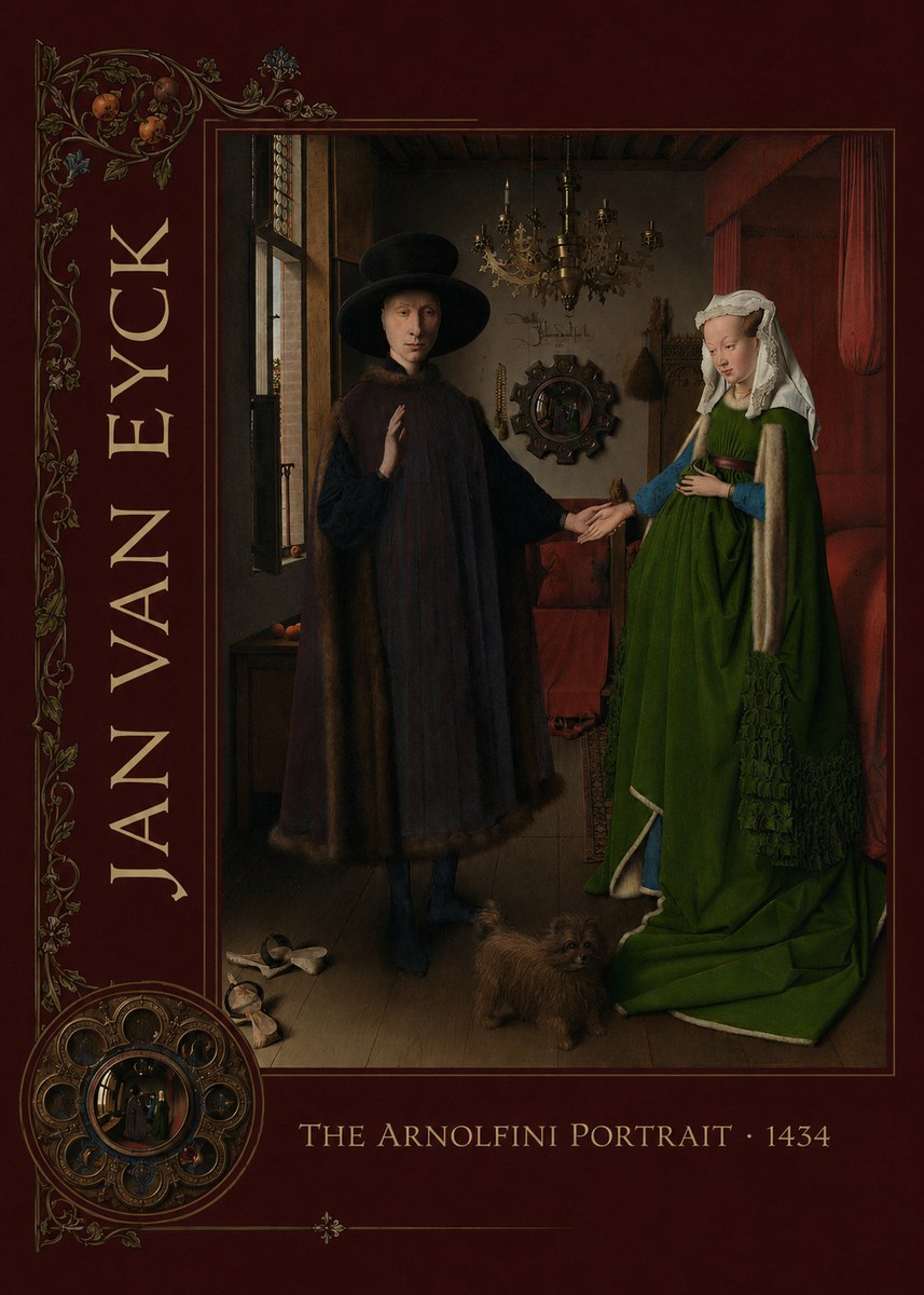 Jan van Eyck The Arnolfini Portrait VII No2 - Poszter