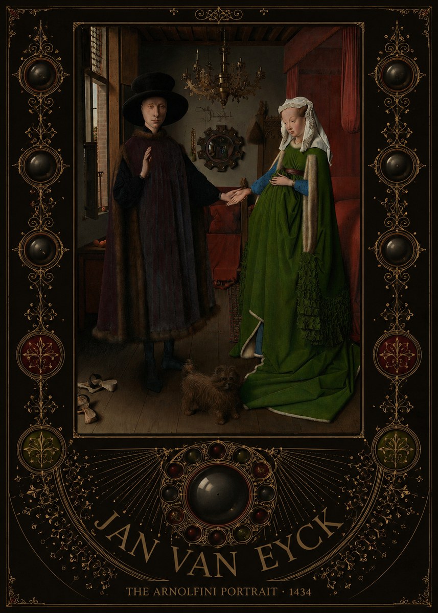 Jan van Eyck The Arnolfini Portrait VII No4 - Poszter