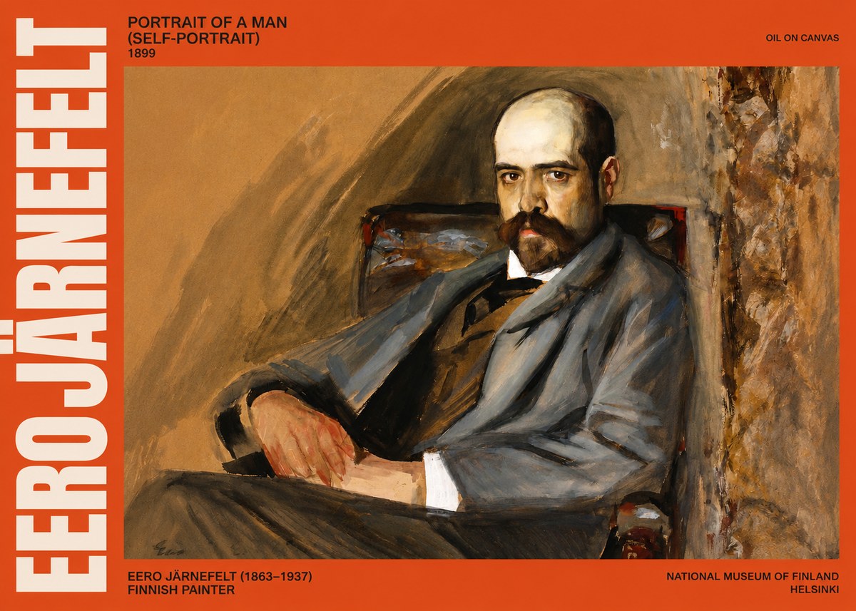 Eero Järnefelt Portrait of a Man (Self-portrait) No2 - Poszter